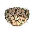 thumbnail image 1 of Amora Lighting  12 in. Wide Tiffany Style Floral Wall Sconce Lamp, White, 1 of 4