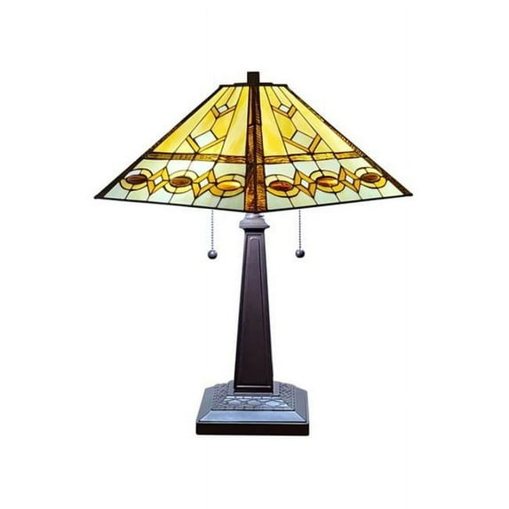 Amora Lighting 22 in. Tall Tiffany Style Table Lamp