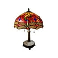 thumbnail image 1 of Amora Lighting Tiffany Style Table Lamp 18.5" Tall Stained Glass Dragonfly Nightstand Bedroom Handmade Gift AM1035TL14B, 1 of 5
