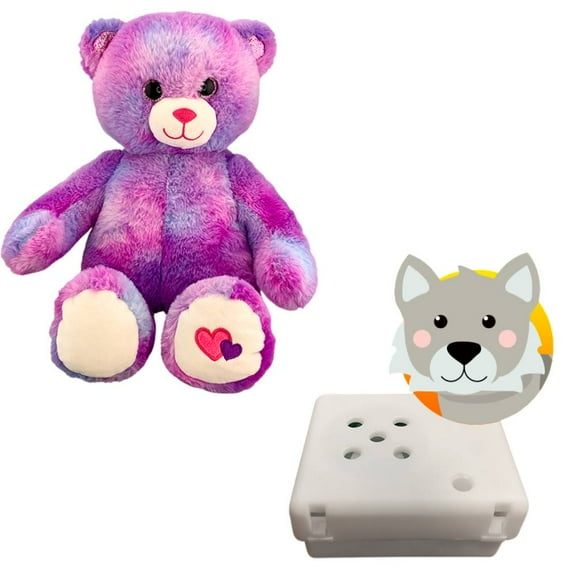 Amore The Bear 16 Inch Halloween Plush Toy with Removable Spooky Sound ModuleCreepy Eerie Noises & "Happy Halloween" Voice Perfect for Halloween Decor, Trick-or-Treat Gifts & Props