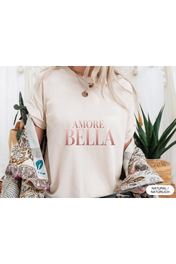 Amore Bella Trendy Design Beauty Lovers Casual Gift T-Shirt