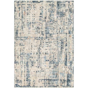 Amore Blue  Modern Round Area Rug