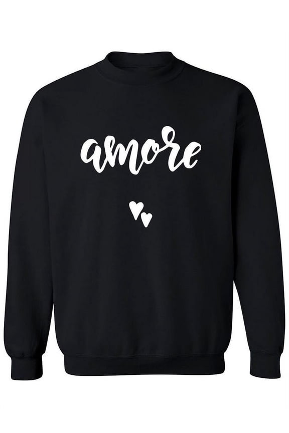 Amore Calli Design Sweatshirt Women - Women Sweatshirt, Black, 4XL