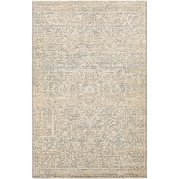 Amore Cream 5' x 7'9" Traditional Rectangle Area Rug