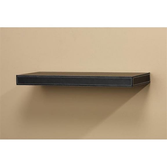 Amore Designs LTHR12BK Leather Shelving Black-10 x 12 in.