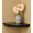 thumbnail image 1 of Amore Designs VIL1212BK Wood Shelving Villages Black Corner Shelf, 1 of 1