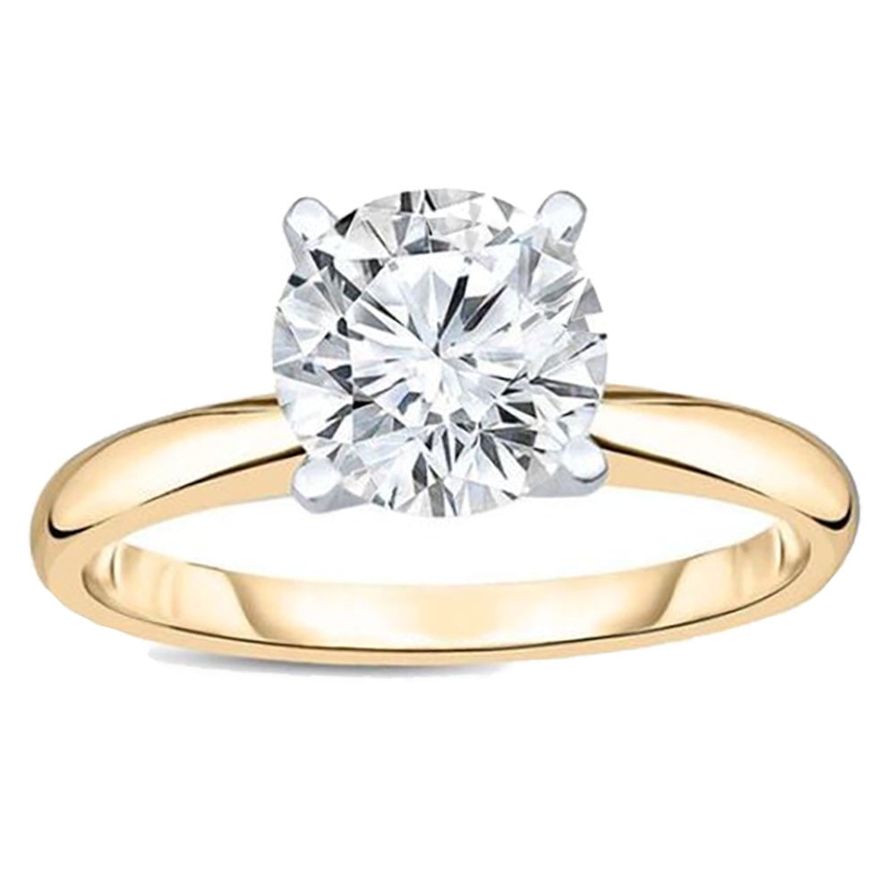 Amore Solitaire Engagement Ring for Women Moissanite Sterling Silver Ginger Lyne Collection