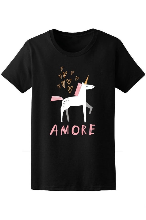 Amore Golden Hearts Unicorn Tee Women's -Image by Shutterstock
