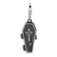 thumbnail image 1 of Amore LaVita� Sterling Silver 3-D Antiqued Enameled Skeleton in Casket w/Lobster Clasp for Charm Bracelet, 1 of 3