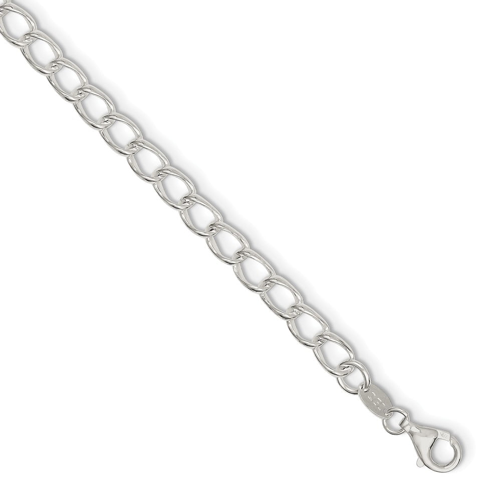 Tuscany Silver Pendente Cuore Paffuto di Media Dimensione in Argento