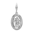 thumbnail image 1 of 925 Sterling Silver Polished Fancy Lobster Closure St. Christopher Medal With Lobster Clasp Charm 32x13mm Pendant Neckla, 1 of 2