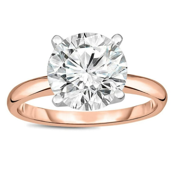 Amore Solitaire Engagement Ring for Women Moissanite Sterling Silver Ginger Lyne Collection