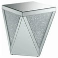 thumbnail image 1 of Amore Square Mirrored Acrylic Crystal Side End Table Silver, 1 of 4