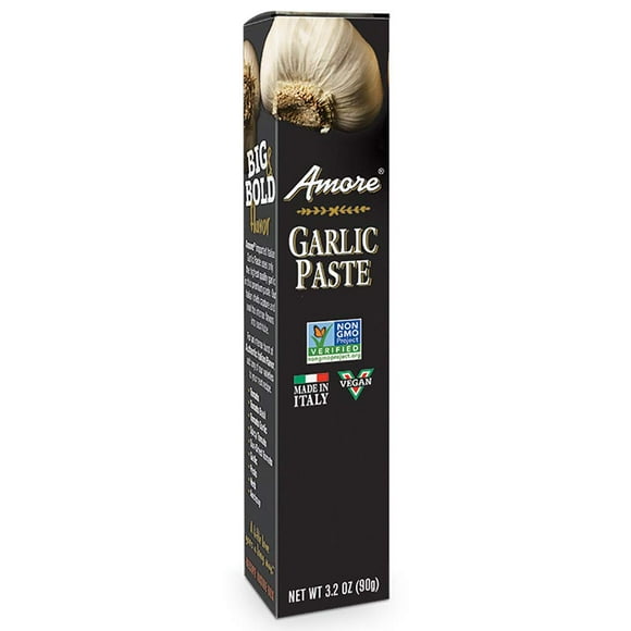 Amore Vegan Garlic Paste In HYZ01 A Tube - Non GMO Certified and Made In Italy (Pack of 1)