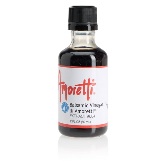 Amoretti - Balsamic Vinegar di Amaretti Extract Water Soluble 4 oz - Highly Concentrated & Perfect For Pastry, Savory, Brewing, and more, Preservative Free, Vegan, Kosher Pareve, Keto Friendly