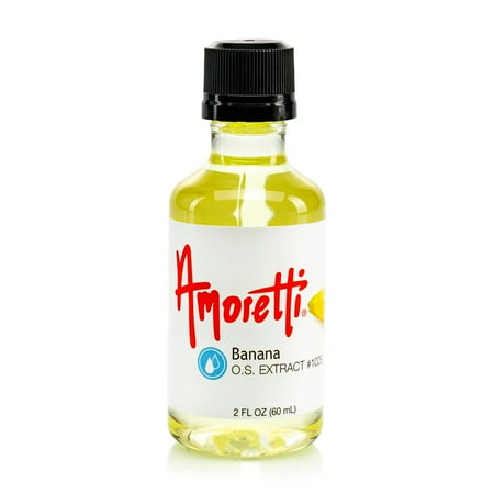 Amoretti - Banana Extract Oil Soluble 2 oz - Highly Concentrated & Perfect For Pastry or Savory applications, Preservative Free, Vegan, Kosher Pareve, TTB Approved, Non-GMO