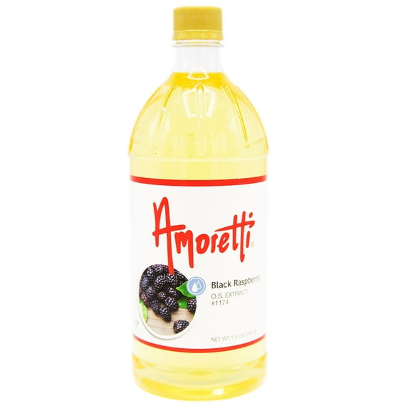 Amoretti - Black Raspberry Extract Oil Soluble 1.9 lbs - Highly Concentrated & Perfect For Pastry or Savory applications, Preservative Free, Vegan, Kosher Pareve, TTB Approved, Non-GMO