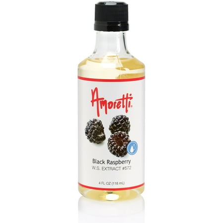 Amoretti - Black Raspberry Extract Water Soluble 4 oz - Highly Concentrated & Perfect For Pastry, Savory, Brewing, and more, Preservative Free, Vegan, Kosher Pareve, Keto Friendly