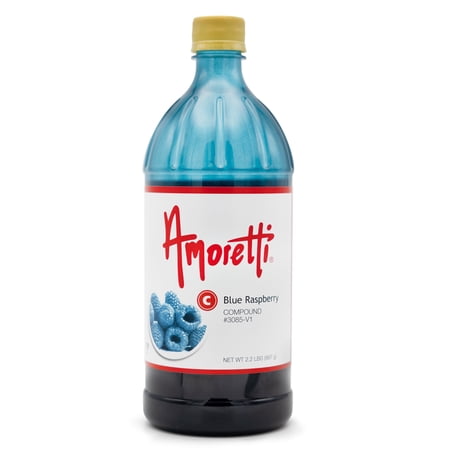 Amoretti - Blue Raspberry Compound Natural Color / 2.2 lbs - Natural Flavors, Shelf Stable Even After Opening, Certified Kosher, TTB Approved, Perfect for Baking Applications & Beverages
