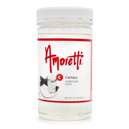 Amoretti - Cachaça Compound 2.2 lbs - Natural Flavors, Shelf Stable Even After Opening, Certified Kosher, TTB Approved, Perfect for Baking Applications & Beverages