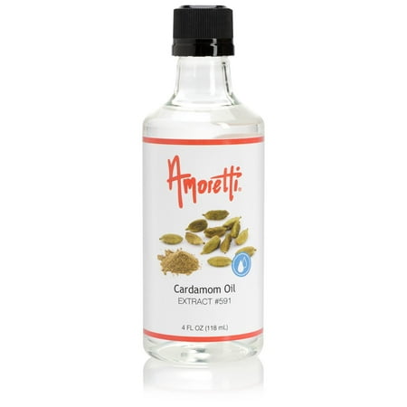 Amoretti - Cardamom Oil Extract Oil Soluble 4 oz - Highly Concentrated & Perfect For Pastry or Savory applications, Preservative Free, Vegan, Kosher Pareve, TTB Approved, Non-GMO