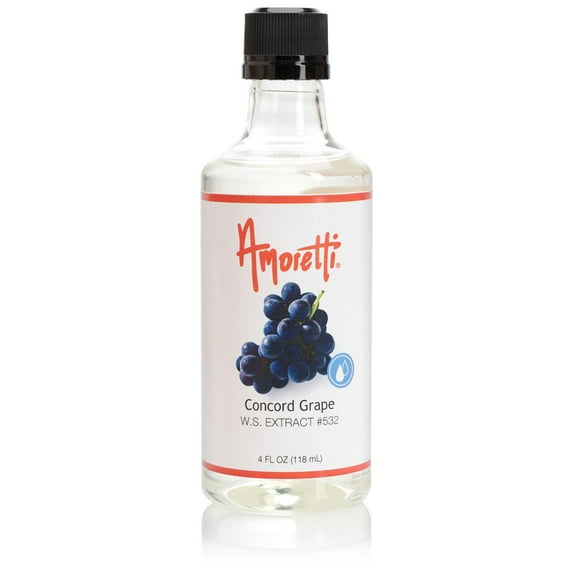 Amoretti - Concord Grape Extract Water Soluble 4 oz - Highly Concentrated & Perfect For Pastry, Savory, Brewing, and more, Preservative Free, Vegan, Kosher Pareve, Keto Friendly