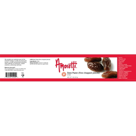 Amoretti - Date Paste (Fine Chopped Pieces)