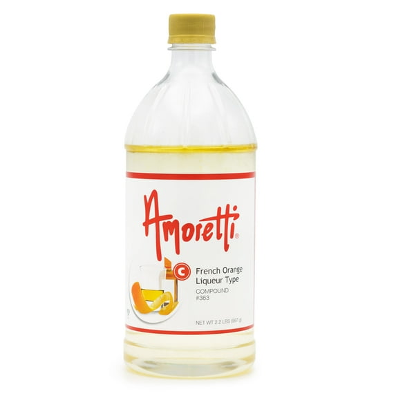 Amoretti - French Orange Liqueur Type Compound 2.2 lbs - Natural Flavors, Shelf Stable Even After Opening, Certified Kosher, TTB Approved, Perfect for Baking Applications & Beverages