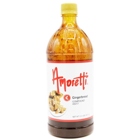 Amoretti - Gingerbread Compound 2.2 lbs - Natural Flavors, Shelf Stable Even After Opening, Certified Kosher, TTB Approved, Perfect for Baking Applications & Beverages