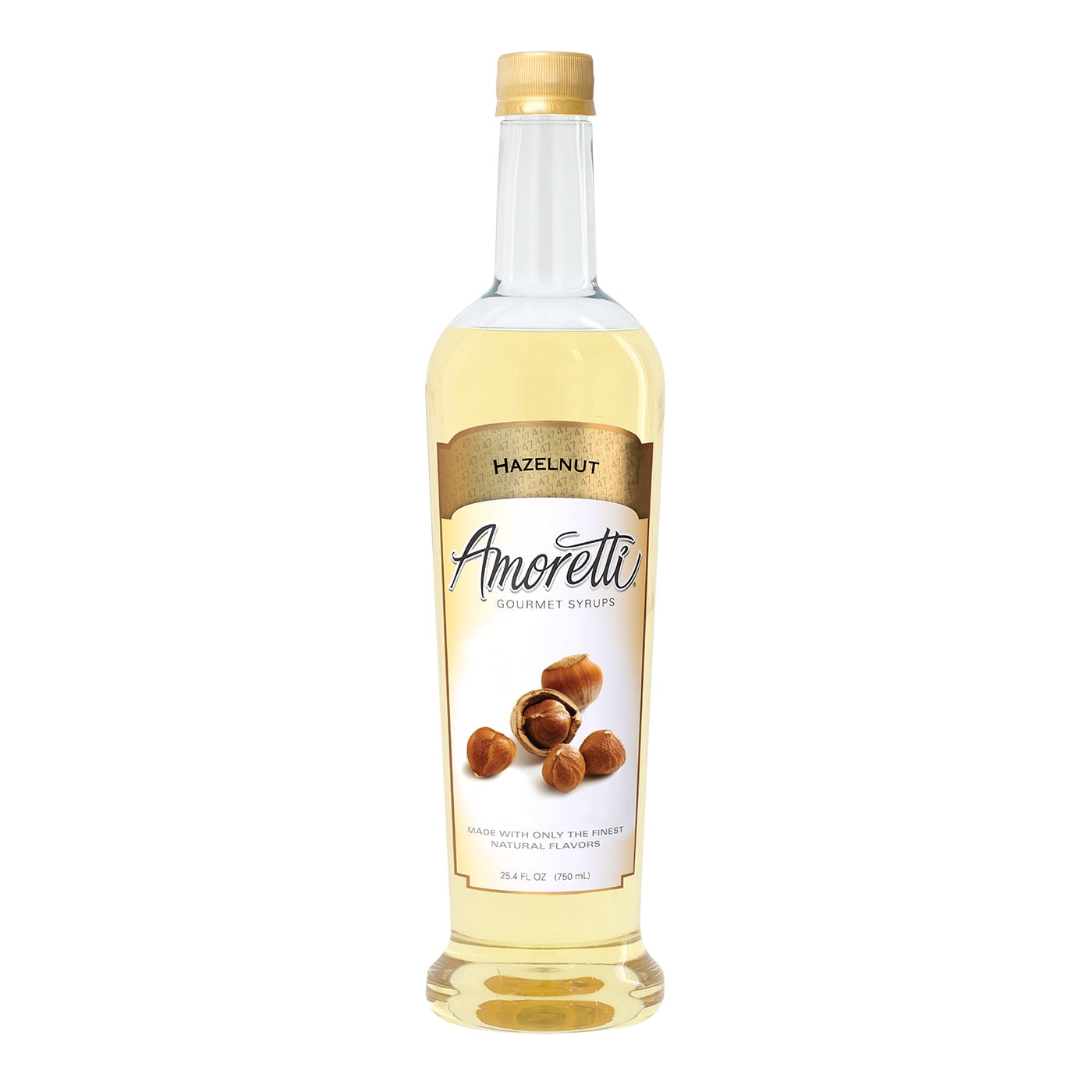 Amoretti Hazelnut Gourmet Syrup with Pump for Flavoring Coffees