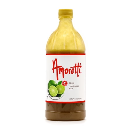 Amoretti - Lime Compound 2.2 lbs - Natural Flavors, Shelf Stable Even After Opening, Certified Kosher, TTB Approved, Perfect for Baking Applications & Beverages