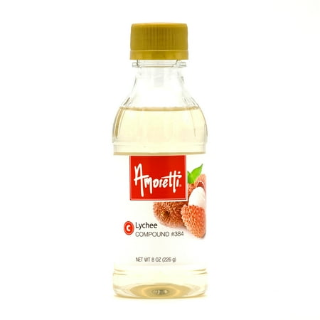 Amoretti - Lychee Compound 8 oz - Natural Flavors, Shelf Stable Even After Opening, Certified Kosher, TTB Approved, Perfect for Baking Applications & Beverages