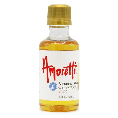 Amoretti - Natural Banana Foster Extract Water Soluble 4oz - Highly Concentrated & Perfect For Pastry, Savory, Brewing, and more, Preservative Free, Vegan, Kosher Pareve, Keto Friendly