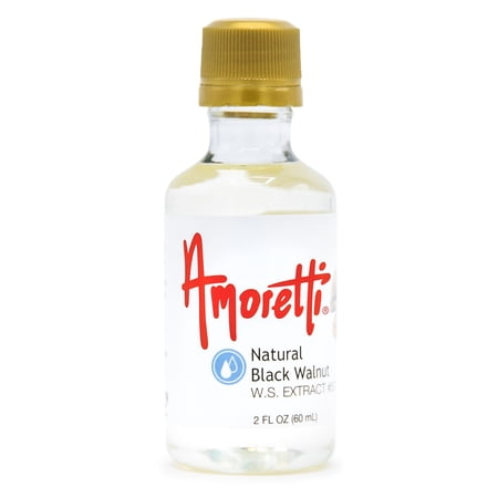 Amoretti - Natural Black Walnut Extract Water Soluble 2 oz - Highly Concentrated & Perfect For Pastry, Savory, Brewing, and more, Preservative Free, Vegan, Kosher Pareve, Keto Friendly