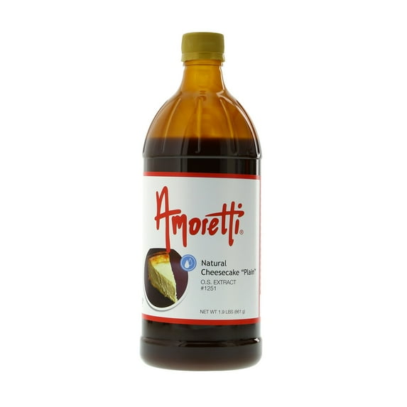 Amoretti - Natural Cheesecake "Plain" Extract Oil Soluble 2 oz - Highly Concentrated & Perfect For Pastry or Savory applications, Preservative Free, Vegan, Kosher Pareve, TTB Approved, Non-GMO