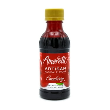 Amoretti - Natural Cranberry Artisan Flavor Paste 8 oz - Perfect For Pastry, Savory, Brewing, and more, Preservative Free, Gluten Free, Kosher Pareve, No Artificial Sweeteners, Highly Concentrated
