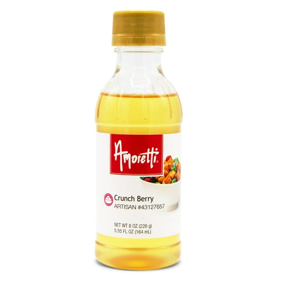 Amoretti - Natural Crunch Berry Artisan Flavor Paste 8 OZ - Perfect For Pastry, Savory, Brewing, and more, Preservative Free, Gluten Free, Kosher Pareve, No Artificial Sweeteners, Highly Concentrated