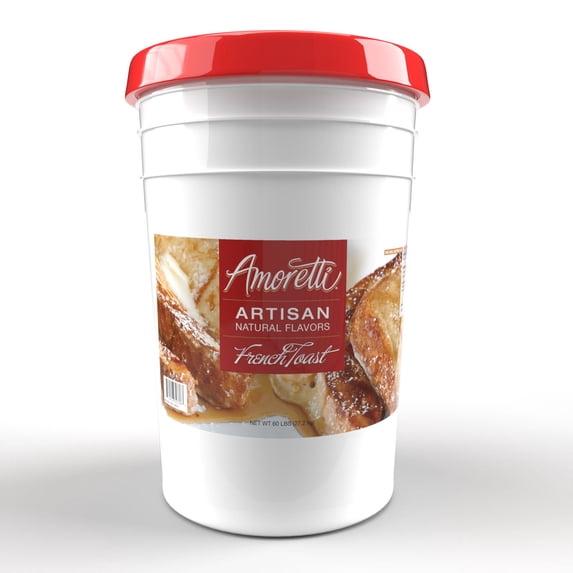 Amoretti - Natural French Toast Artisan Flavor 60 lbs - Use In Pastry, Savory, Brewing & Ice Cream Applications, Preservative Free, Vegan, Gluten Free, No Artificial Sweeteners, Highly Concentrated
