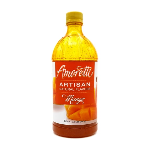 Amoretti - Natural Mango Artisan Flavor Paste 2.2 lbs - Perfect For Pastry, Savory, Brewing, and more, Preservative Free, Gluten Free, Kosher Pareve, No Artificial Sweeteners, Highly Concentrated