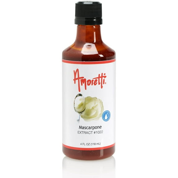 Amoretti - Natural Mascarpone Extract Water Soluble (dairy) 4 oz - Highly Concentrated & Perfect For Pastry, Savory, Brewing, and more, Preservative Free, Vegan, Kosher Pareve, Keto Friendly