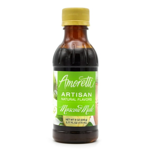 Amoretti - Natural Moscow Mule Artisan Flavor Paste 8 oz - Perfect For Pastry, Savory, Brewing, and more, Preservative Free, Gluten Free, Kosher Pareve, No Artificial Sweeteners, Highly Concentrated