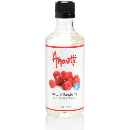 Amoretti - Natural Raspberry Extract Water Soluble 4 oz - Highly Concentrated & Perfect For Pastry, Savory, Brewing, and more, Preservative Free, Vegan, Kosher Pareve, Keto Friendly