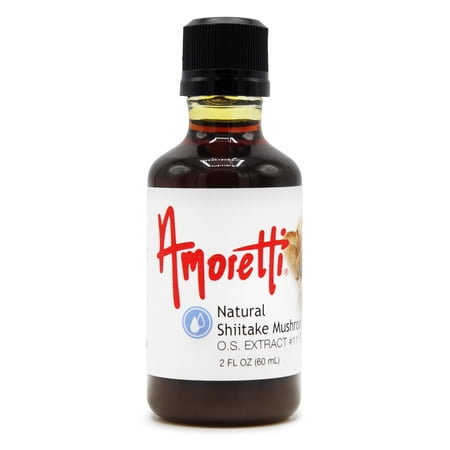 Amoretti - Natural Shiitake Mushroom Extract Oil Soluble 2 oz - Highly Concentrated & Perfect For Pastry or Savory applications, Preservative Free, Vegan, Kosher Pareve, TTB Approved, Non-GMO