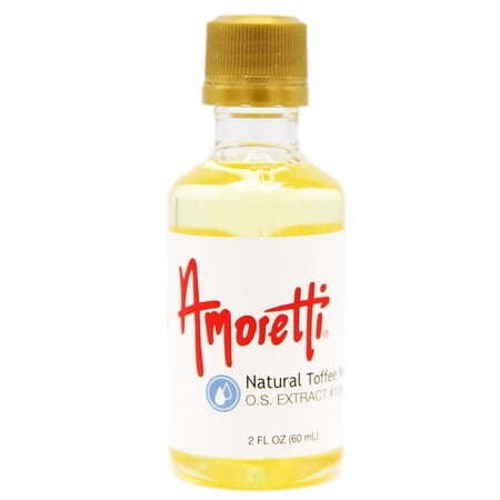 Amoretti - Natural Toffee Nut Extract Oil Soluble 2 oz - Highly Concentrated & Perfect For Pastry or Savory applications, Preservative Free, Vegan, Kosher Pareve, TTB Approved, Non-GMO