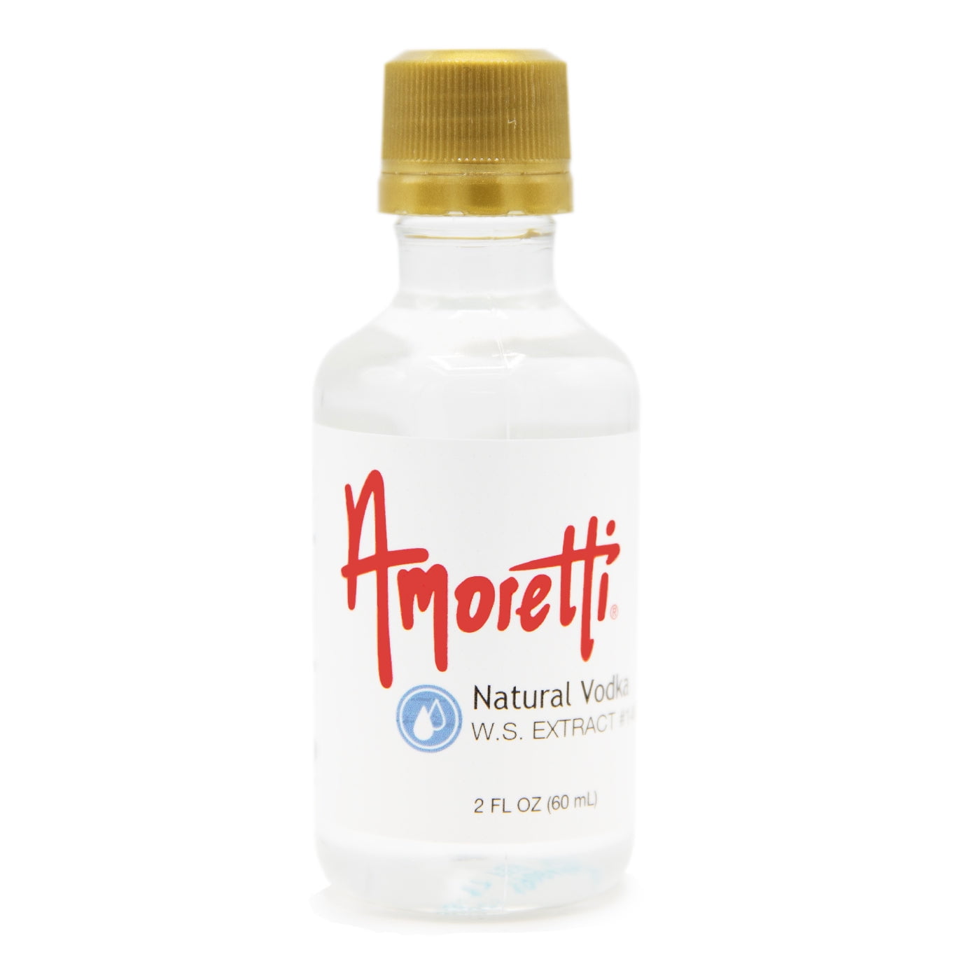 Amoretti - Natural Vodka Extract Water Soluble 2 oz - Highly Concentrated & Perfect For Pastry, Savory, Brewing, and more, Preservative Free, Vegan, Kosher Pareve, Keto Friendly