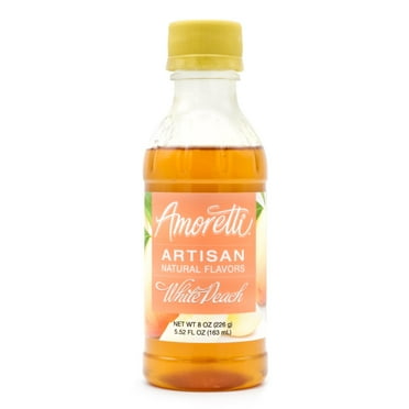 Amoretti - Natural White Peach Artisan Flavor Paste 8 oz - Perfect For Pastry, Savory, Brewing, and more, Preservative Free, Gluten Free, Kosher Pareve, No Artificial Sweeteners, Highly Concentrated