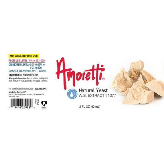 Amoretti - Natural Yeast Extract Water Soluble 4 oz - Highly Concentrated & Perfect For Pastry, Savory, Brewing, and more, Preservative Free, Vegan, Kosher Pareve, Keto Friendly