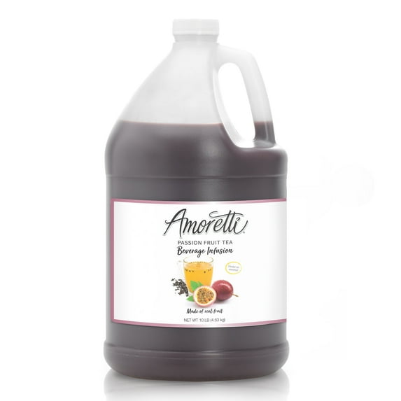 Amoretti - Passion Fruit Tea Beverage Infusion - Drink Mix & Water Enhancer with Pump for Flavoring Cocktails, Waters, Teas, and other Beverages, Preservative Free
