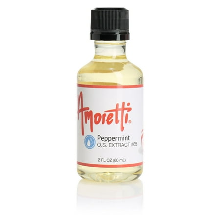 Amoretti - Peppermint Extract Oil Soluble 2 oz - Highly Concentrated & Perfect For Pastry or Savory applications, Preservative Free, Vegan, Kosher Pareve, TTB Approved, Non-GMO