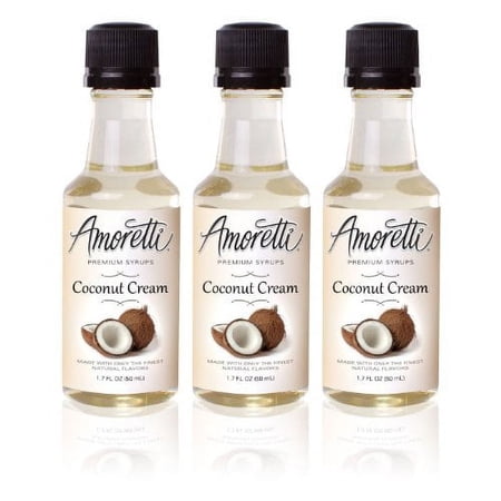Amoretti Premium Coconut Cream Syrups 50ml 3 Pack